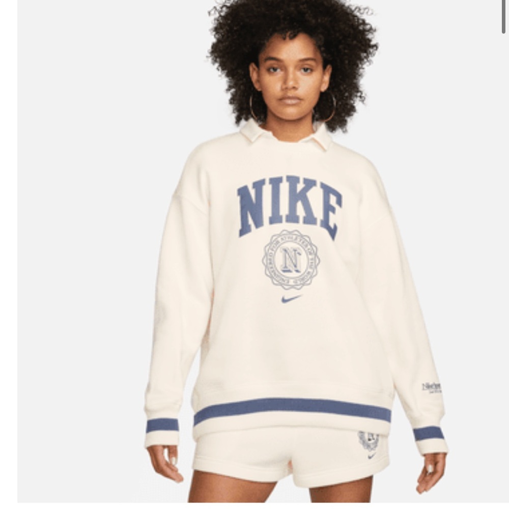 Nike Sportswear Phoenix Fleece Heritage Oversized Crew-Neck Sweatshirt XL